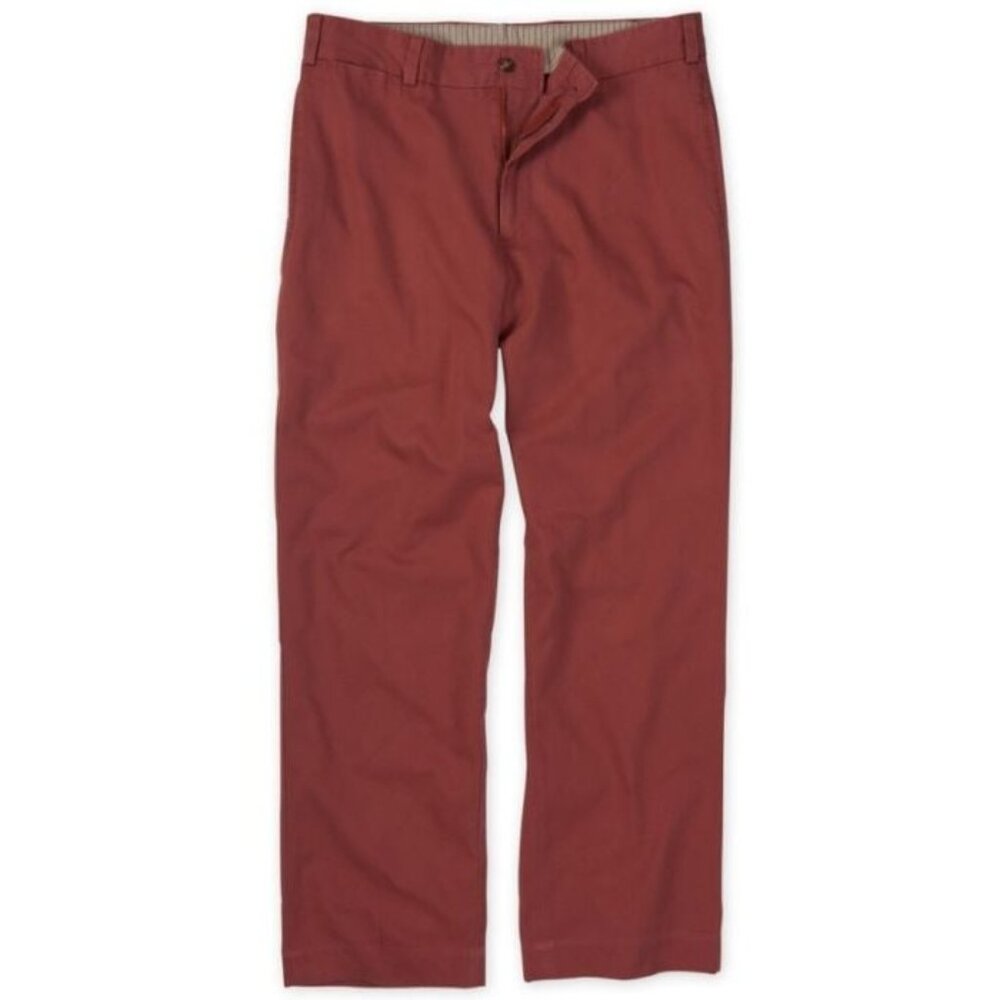 NWT Mens Size 33 Bills Khakis M2 Weathered Red Plain Front Poplin Chino Pants